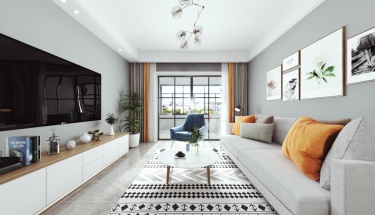 105平3室现代简约客厅