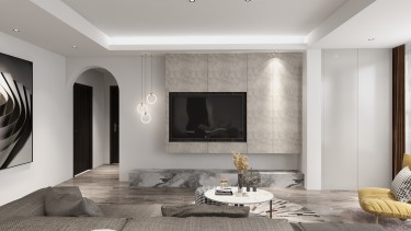 134平4室现代简约客厅