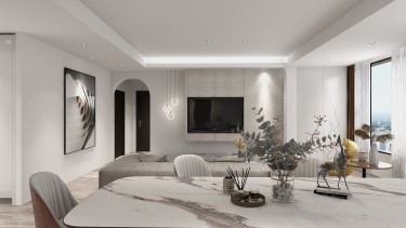 134平4室现代简约餐厅