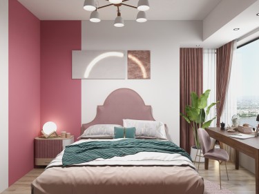 134平4室现代简约卧室