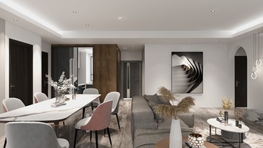 134平4室现代简约餐厅