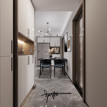 107平3室现代简约餐厅