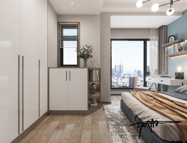 107平3室现代简约卧室