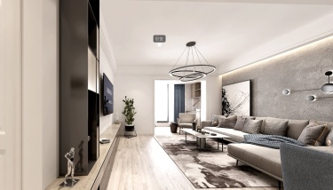 147平跃层/复式现代简约客厅