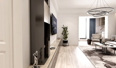 147平跃层/复式现代简约客厅