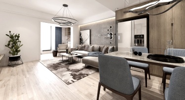 147平跃层/复式现代简约客厅