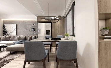 147平跃层/复式现代简约餐厅