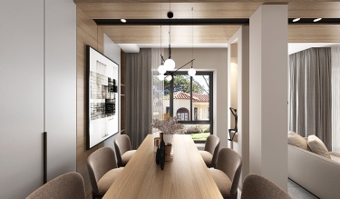 230平别墅现代简约餐厅