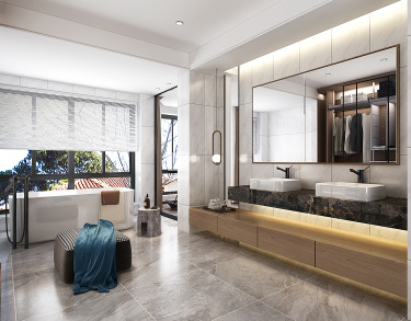 230平别墅现代简约卧室