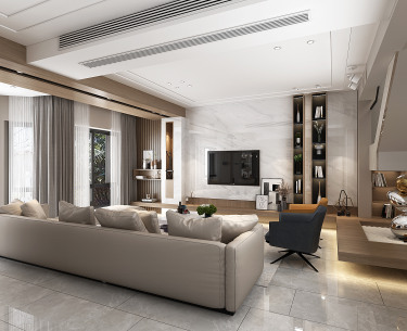 230平别墅现代简约客厅