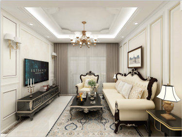 95平3室原木风客厅