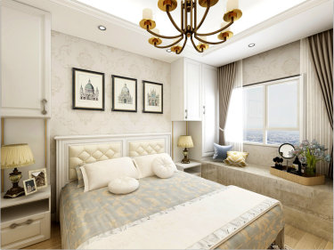 95平3室原木风卧室