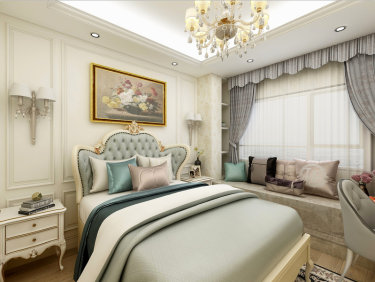 95平3室原木风卧室