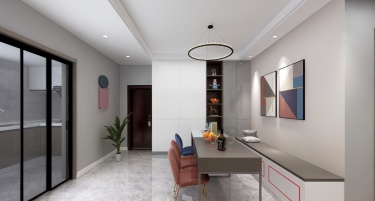 106平2室现代简约餐厅