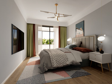 130平3室现代简约卧室