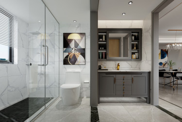 130平3室现代简约卫生间