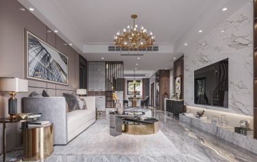 242平跃层/复式现代简约客厅