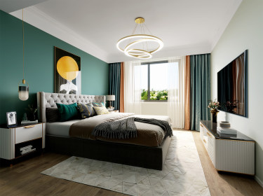 130平3室现代简约卧室