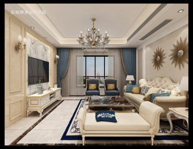 160平3室原木风客厅