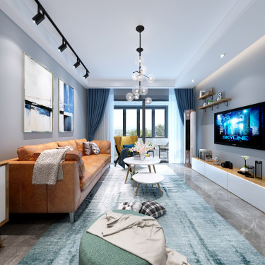 130平3室现代简约客厅