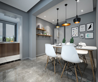 130平3室现代简约餐厅