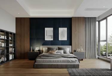 350平别墅现代简约卧室