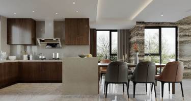 350平别墅现代简约餐厅