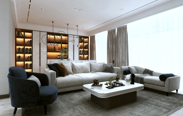 190平3室现代简约客厅