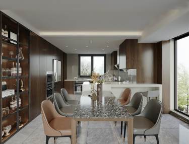 350平别墅现代简约餐厅