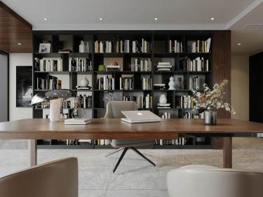 350平别墅现代简约书房