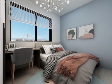 75平3室原木风儿童房