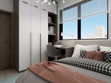 75平3室原木风儿童房