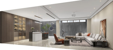 590平别墅现代简约客厅