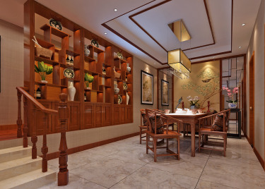 130平3室雅致新中餐厅