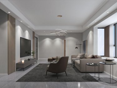 125平3室现代简约客厅