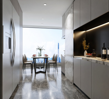 125平3室现代简约阳台