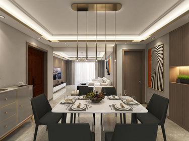 137平4室现代简约餐厅