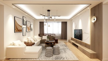 138平4室禅意日式客厅