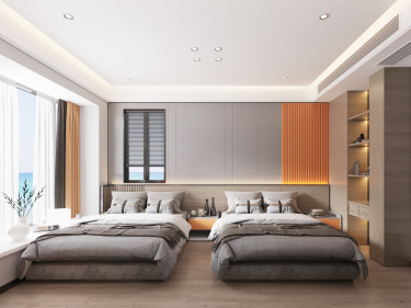 135平3室现代简约卧室