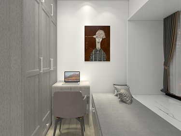 80平3室原木风卧室