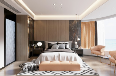135平3室现代简约卧室