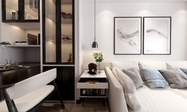 94平跃层/复式现代简约客厅