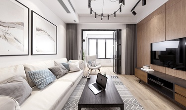 94平跃层/复式现代简约客厅