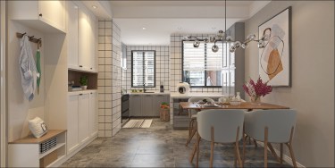 120平3室原木风餐厅