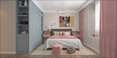 120平3室原木风卧室