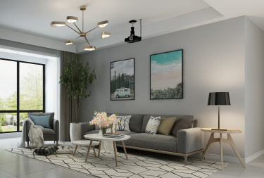 135平3室现代简约客厅