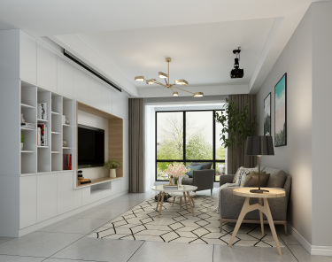 135平3室现代简约客厅