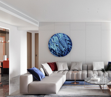 160平4室现代简约客厅