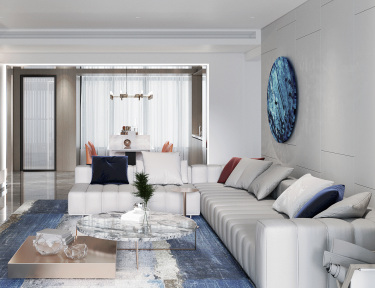 160平4室现代简约客厅