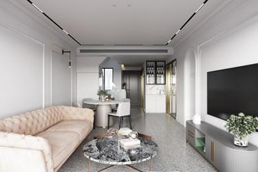 200平4室现代简约客厅